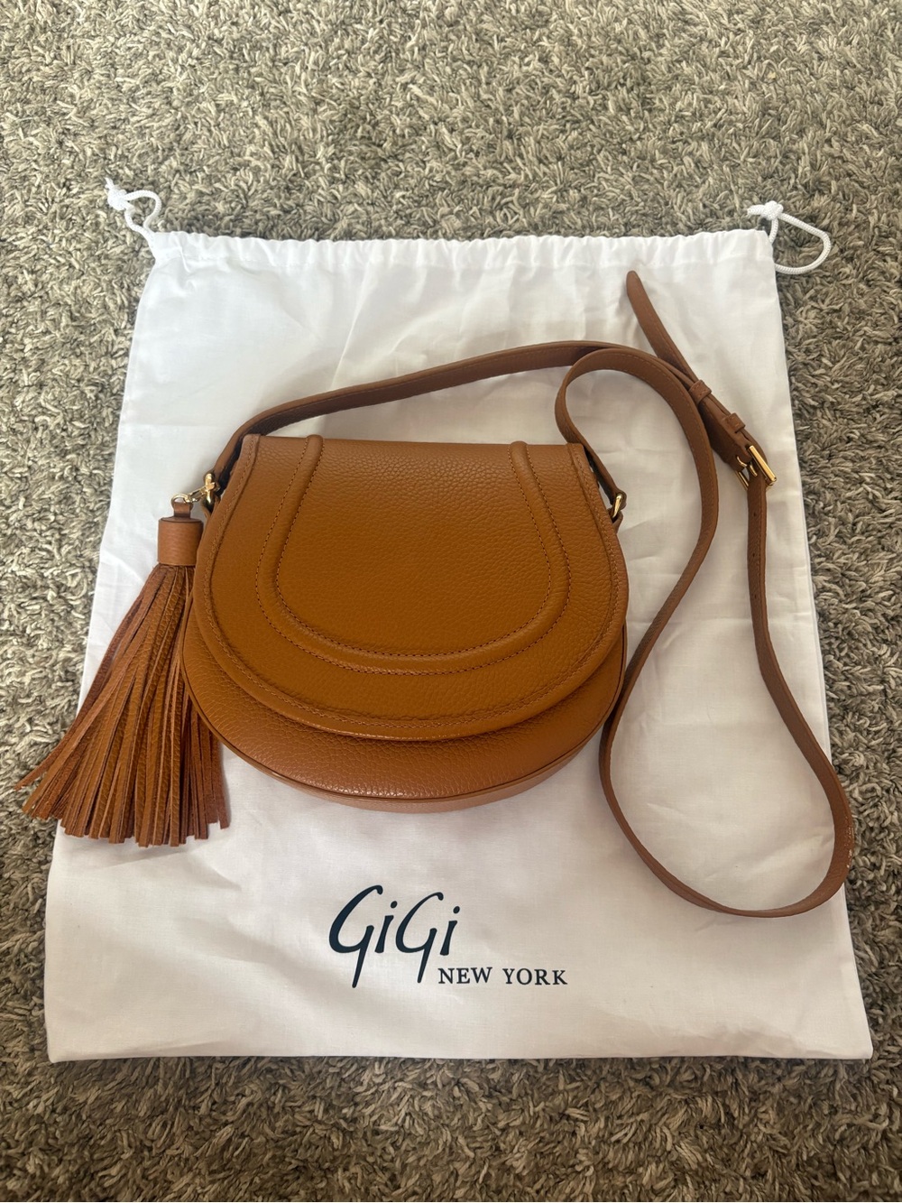 GiGi New York Jenni Saddle Crossbody Bag - Saddle Brown - Picture 3 of 8
